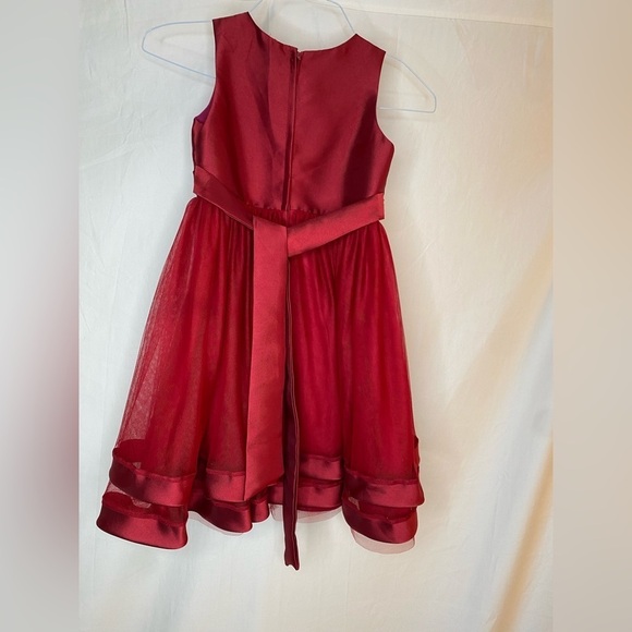 Girls flower girl Burgundy formal party dress size 130cm (7/8) - Picture 8 of 9